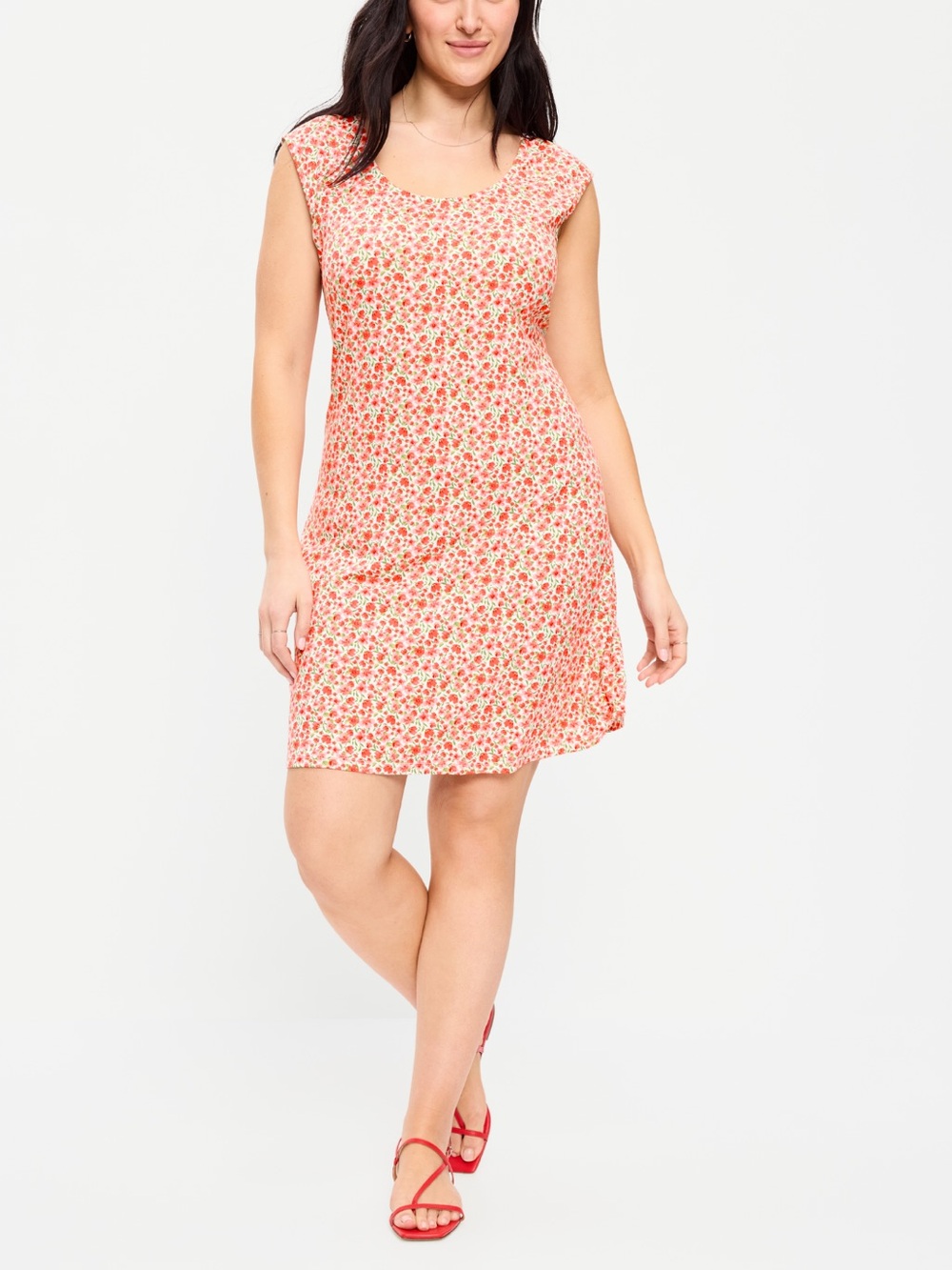 Old Navy Ditsy Floral Swing Dress Medium